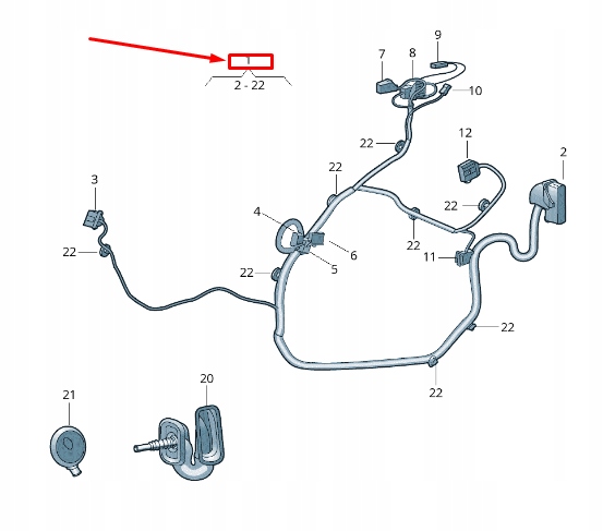 фото №1, Skoda rapid nh передня частина правий door проводка harness rhd 5jh971120bp