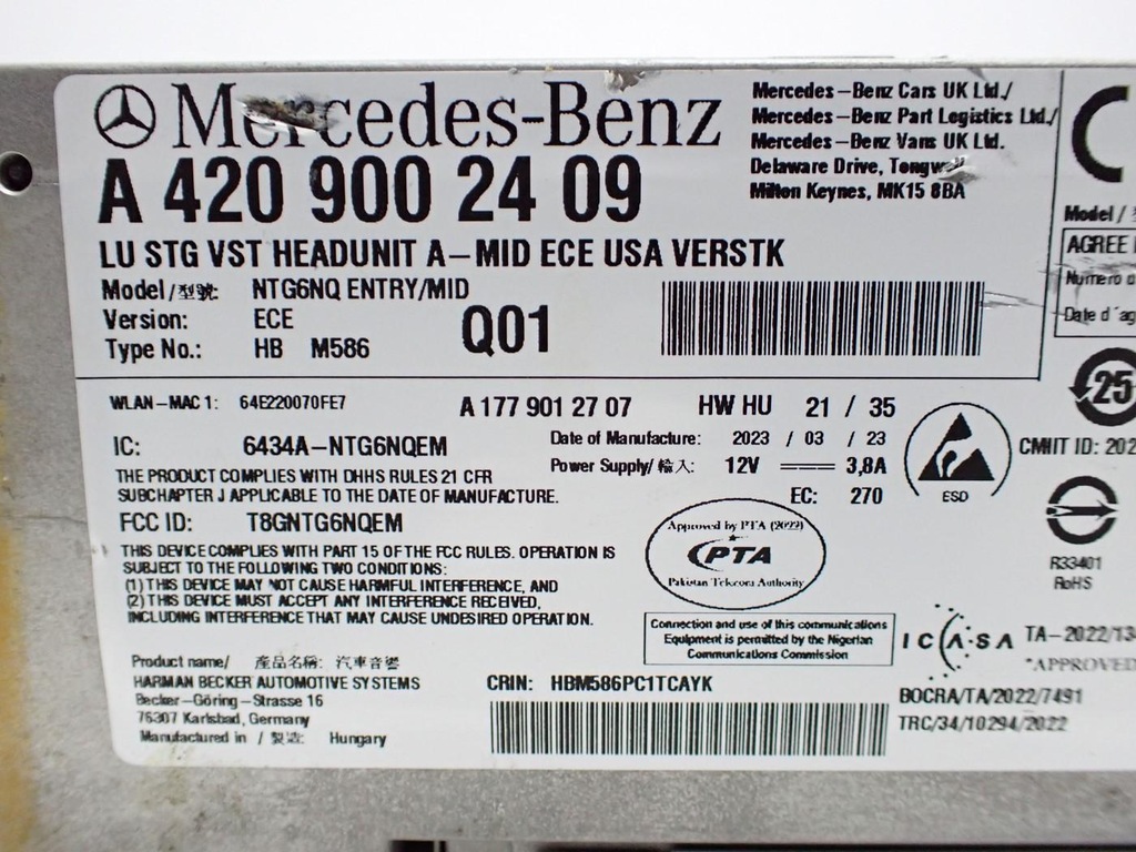 фото №15, Радио навигация navi дисплей europa mercedes citan ii w420 23r