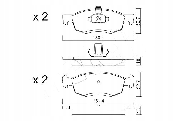 фото №2, Metelli гальмівні колодки гальмівні dacia logan
