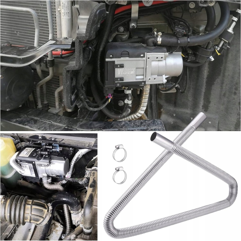 фото №6, Wąż випускний do автомобіля труба обігрівача повітря труба вихлопна 2,5 cm