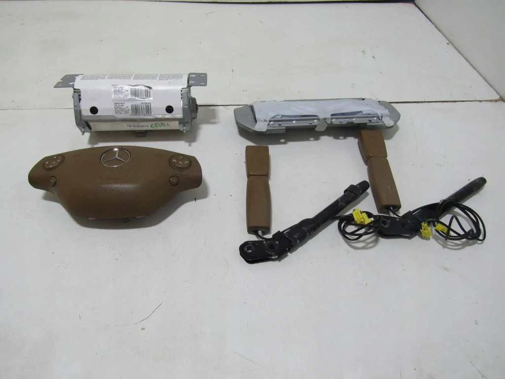 фото №12, Mercedes s w221 221 панель приладів приладова панель  pulpit подушка безпеки натягувач коричневий