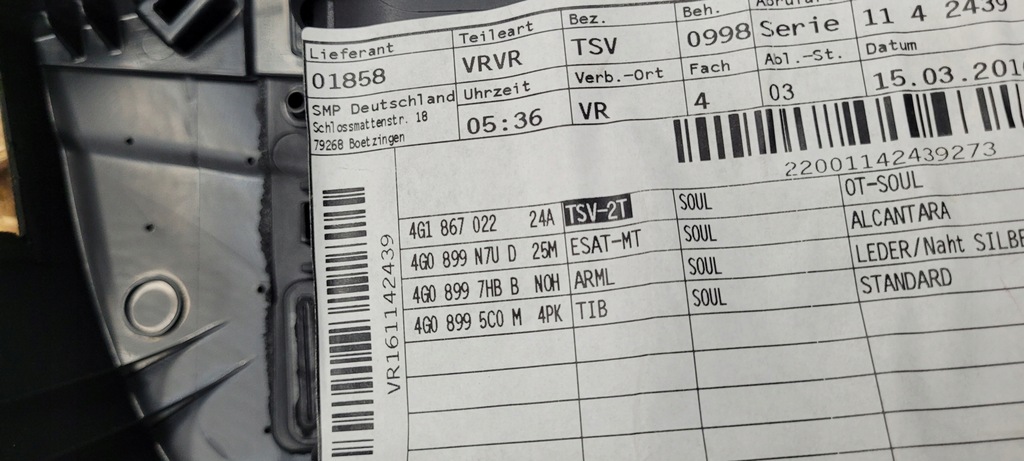 фото №13, S6 c7 4g lift a6 обшивка двері правий перед alcantara ambiente