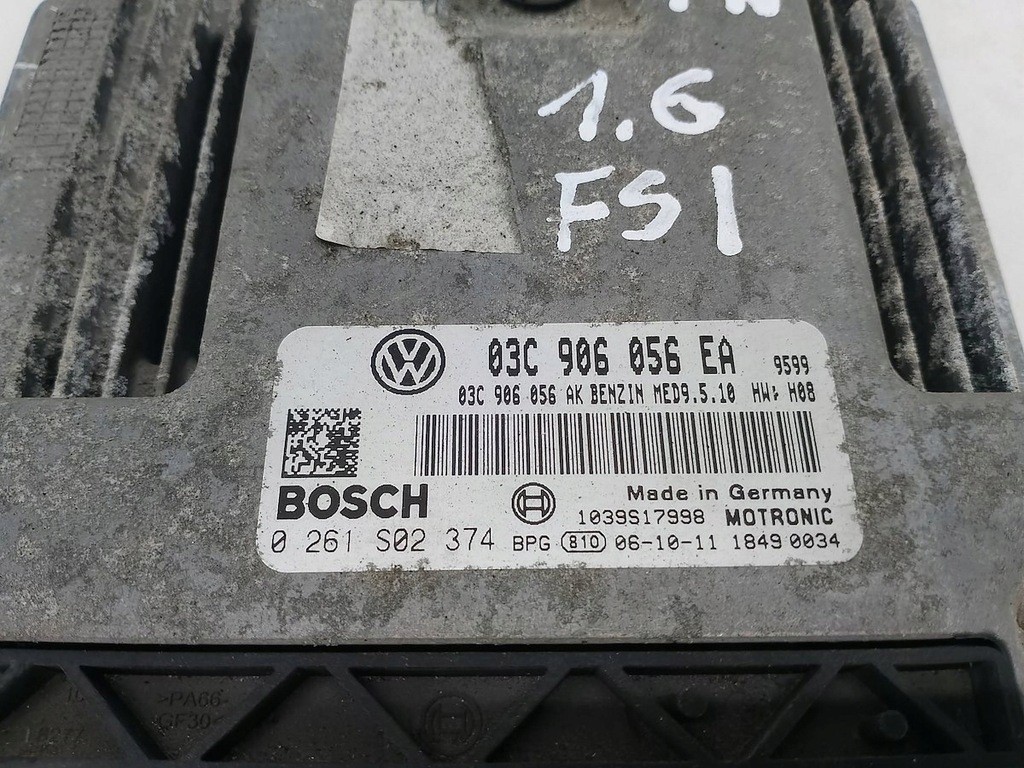 фото №6, Бортовой компьютер, блок управления vw eos 03c906056ea 1039s17998 0261s02374