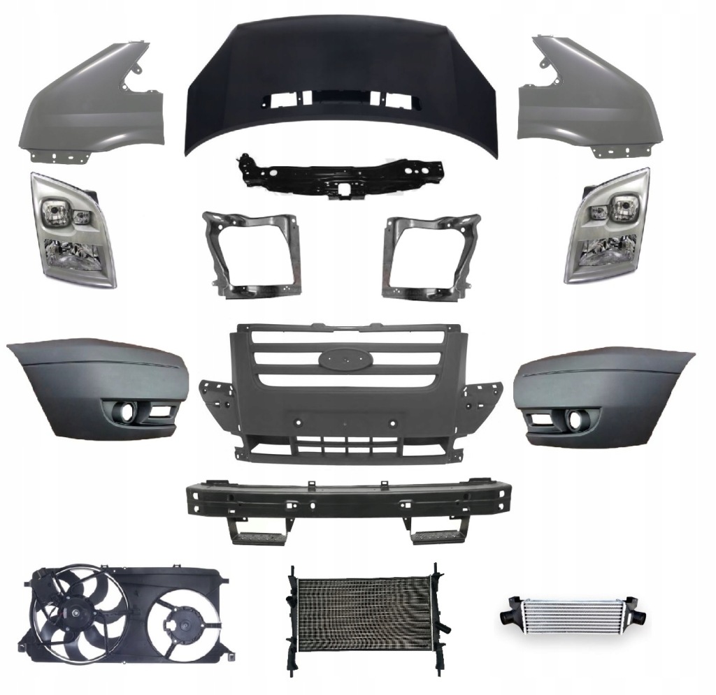 фото №1, Transit 06-13 перед капот бампер pas крила