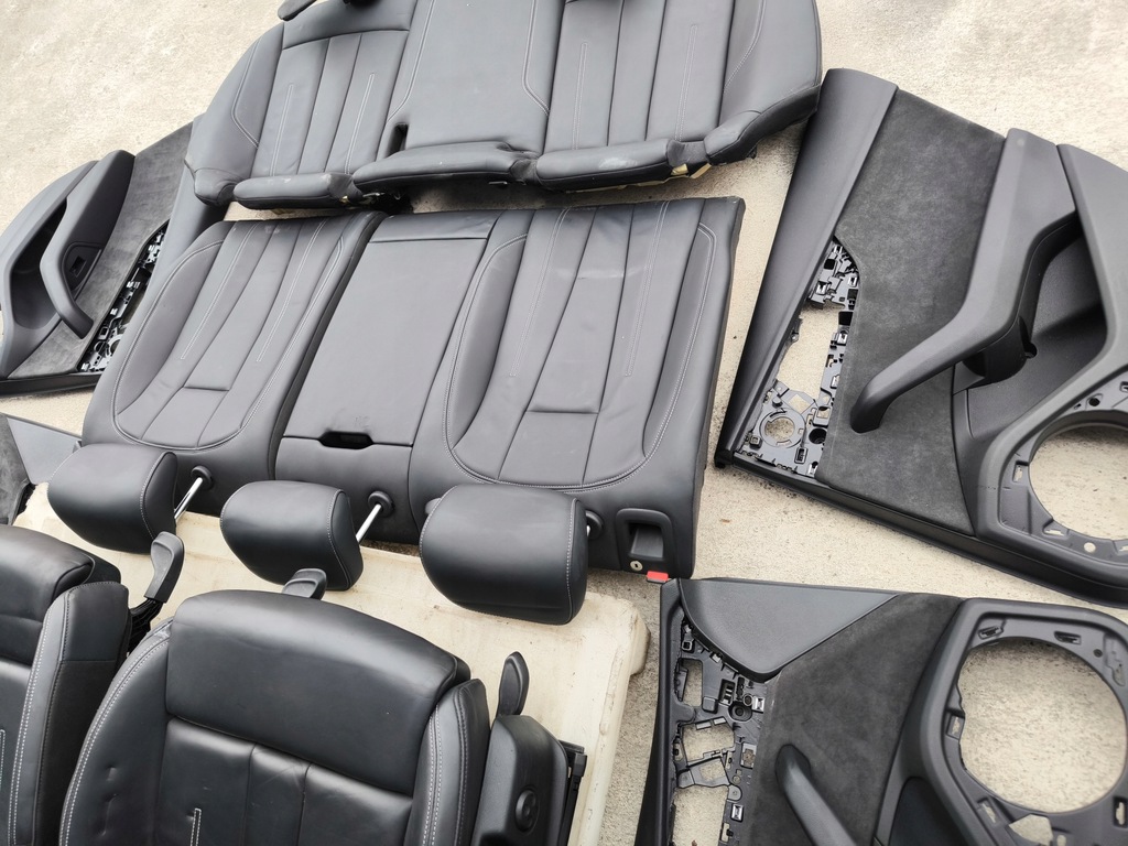 фото №13, Сиденье сиденья кожа комплект s line audi a4 b9 белый nić с подогревом !!!