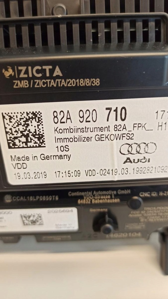 фото №6, Audi a1 82a лічильник віртуальний панель приладів 82a920710