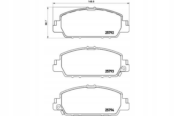 фото №1, Textar 2579201 набор тормозных колодок тормозных, тормоза дисковые