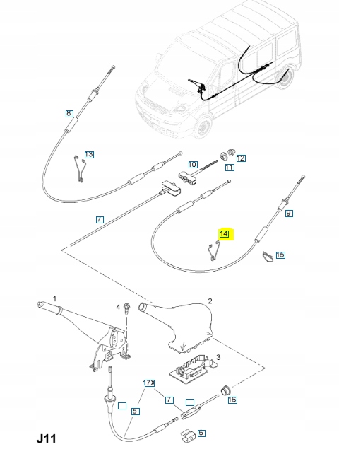 фото №7, Направляющая, трос тормоза ручного, задний левый opel vivaro a b оригинальный номер 91169343
