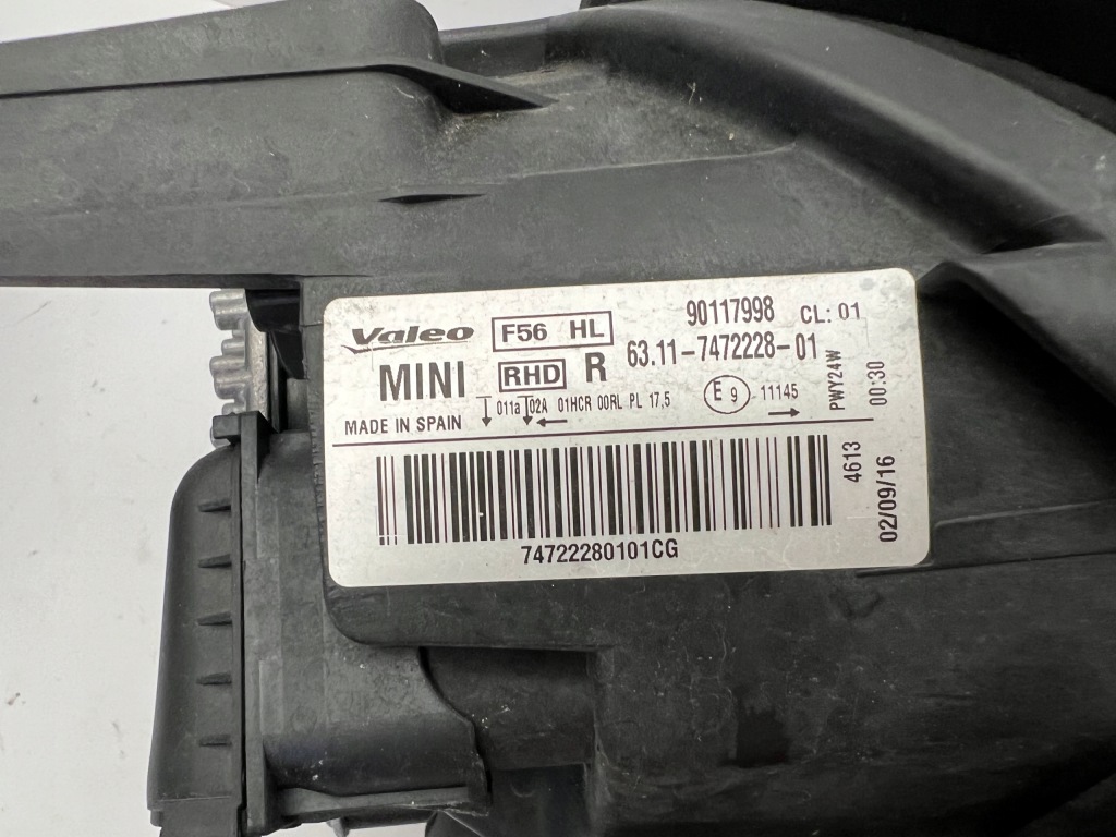 Фара ліва правий mini f54 f55 f56 f57 led uk rl rhd 7472228 7472227 Недорого