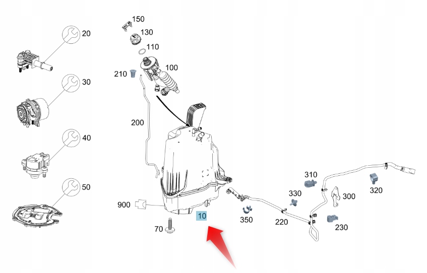 фото №1, Бак adblue mercedes sprinter a9104702401