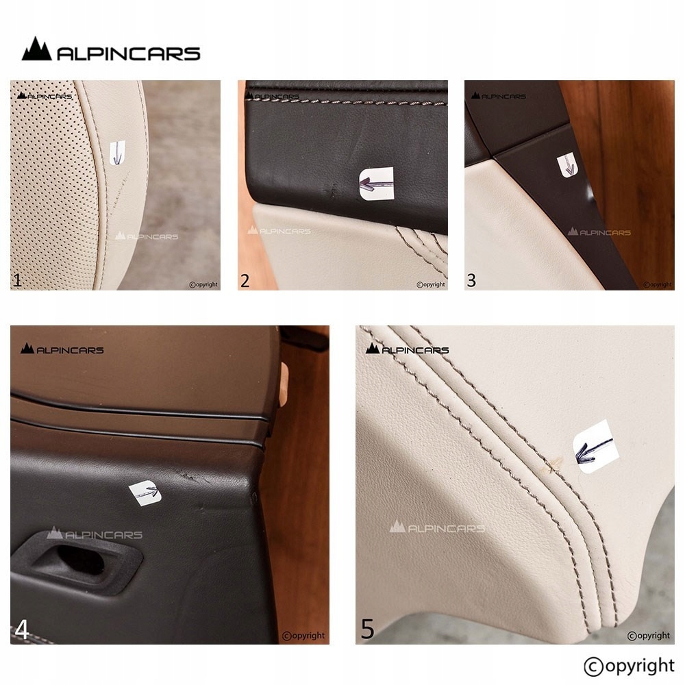 фото №12, Bmw 8 g14 оббивка сидіння середина elfenbeinweiss