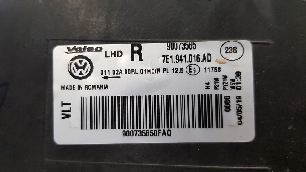 фото №11, Лампа права перед vw t6