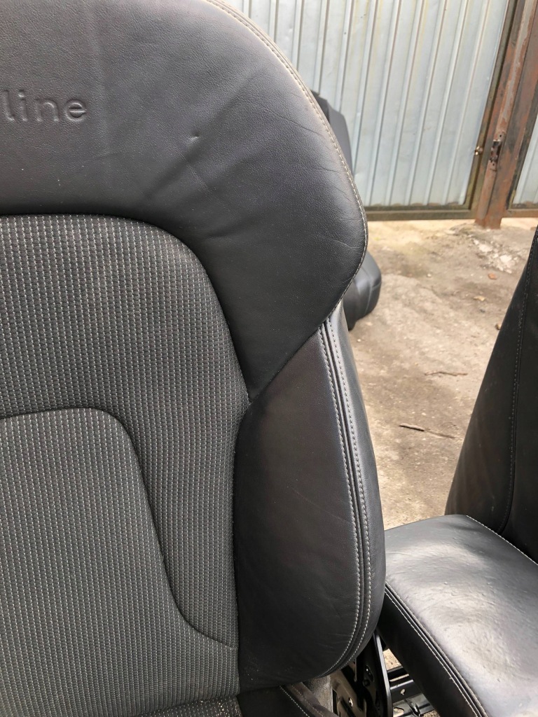 Сидіння ковші напівшкіра+ матеріал speed audi a4 b8 kombi/sedan s line 08-15 Недорого