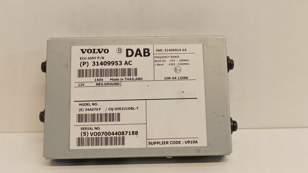 фото №1, Volvo v60 v70 тюнер модуль радіо 31409953