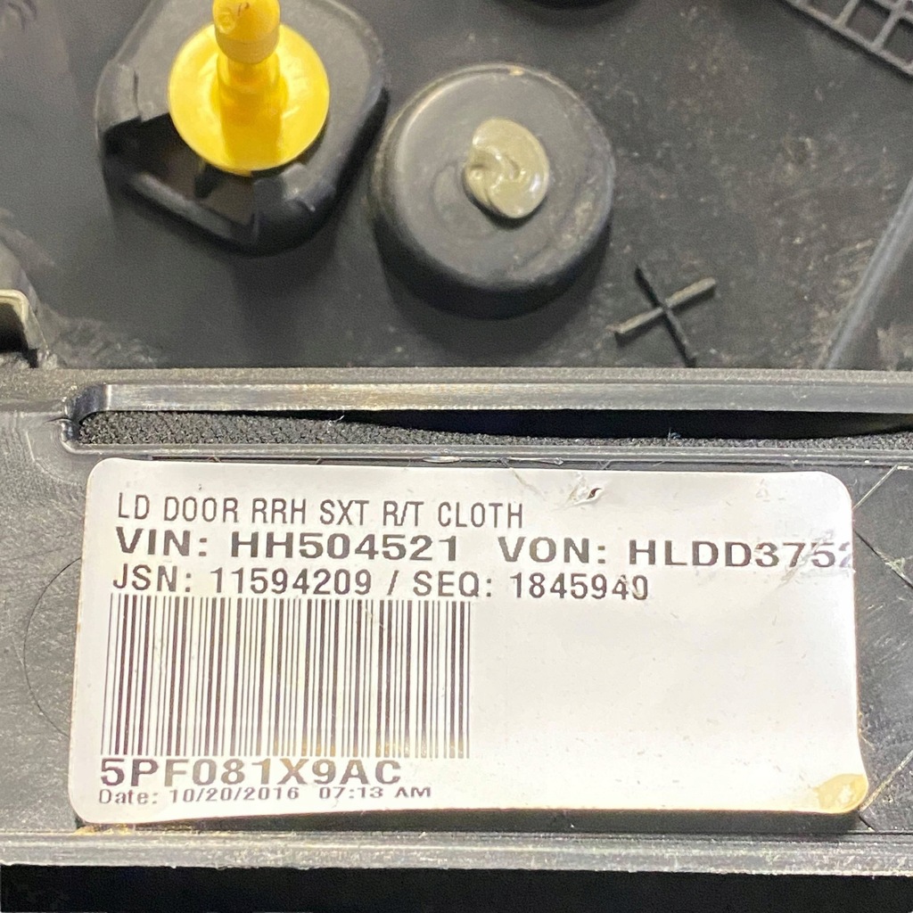 фото №11, Dodge charger 2017 правая сторона обшивки / обшивка дверь задних