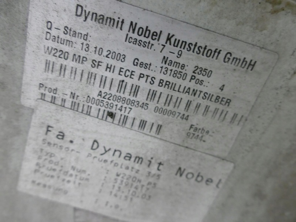 фото №12, Mercedes s w220 бампер pdc задняя 744