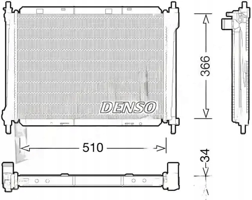 Купити Радіатор води drm46037 denso nissan micra note 1