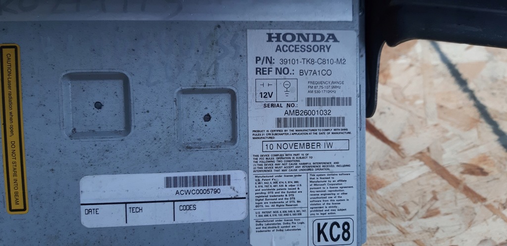 фото №4, Радіо honda odyssey 2011-2014