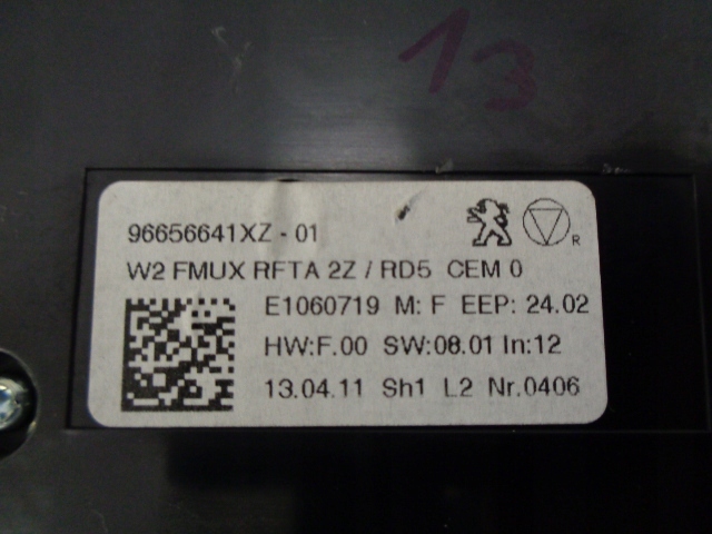 фото №8, Peugeot 508 панель радио кондиционера 96656641xz