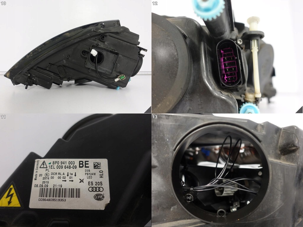 фото №11, Audi a3 s3 rs3 8p0 lift 08-12 лампа ксенон + led некерована ліва перед eu