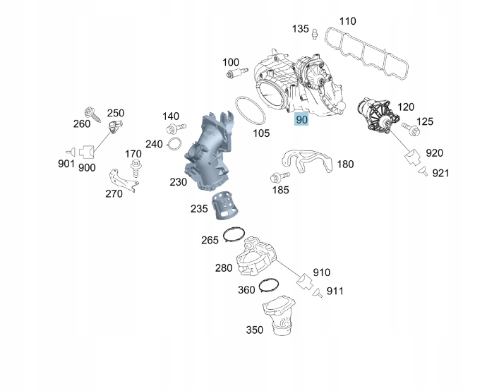 фото №6, Колектор всмоктуючий 2.2 sprinter mercedes оригінал кришка