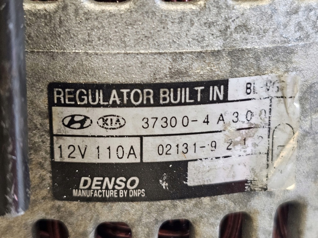 фото №9, Kia sorento 2.5 crdi d4cb 170km 09r генератор 37300-4a300