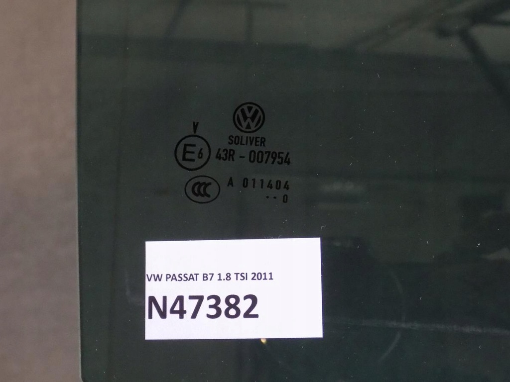 фото №3, Vw passat b7 скло лівий задня 10r sedan