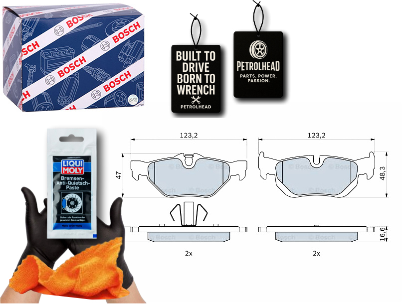 фото №1, Гальмівні колодки гальмівні задня bmw 1 e81 1 e82 1 e87 1 e88 3 e9 #petrolhead pro+ kit3