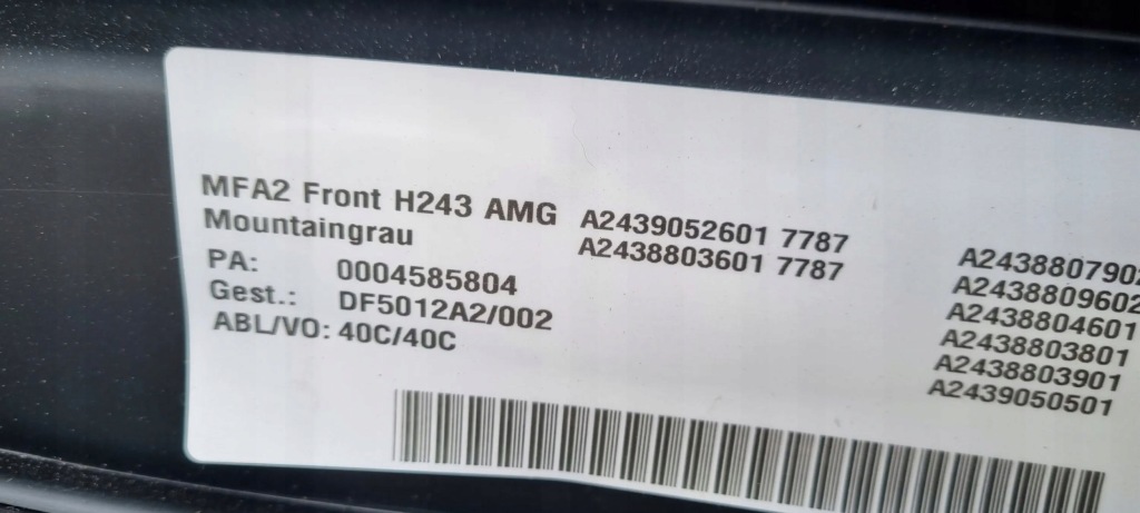 фото №14, Mercedes eqa amg 2021- бампер перед оригінал f020