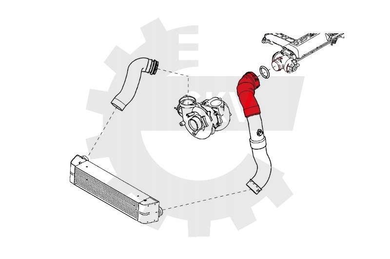 Шланг повітря турбонагнітача, turbo skv 24888 Зі Шроту