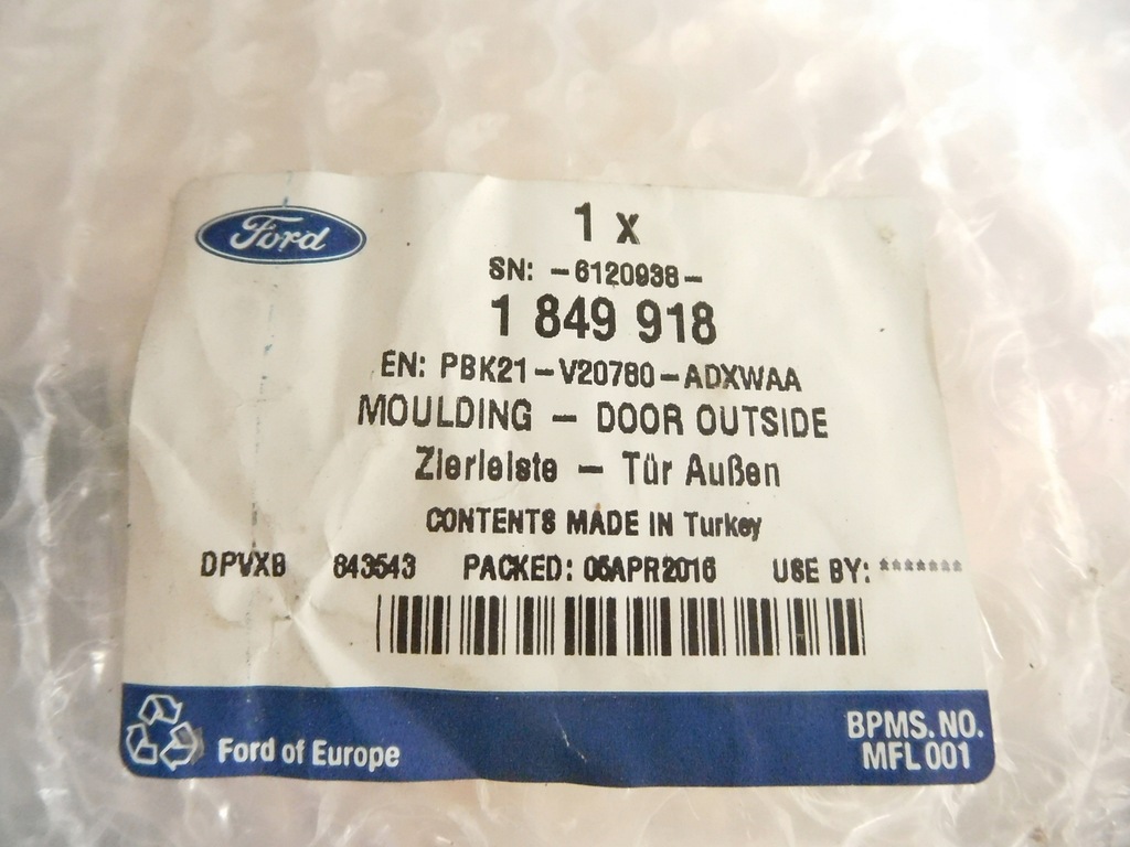 фото №6, Молдинг зовнішня двері ford transit 1849918