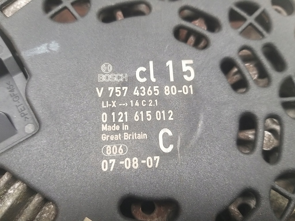 фото №12, Генератор mini countryman clubman r55 r56 1.6 vti n12b16aa 0121615012