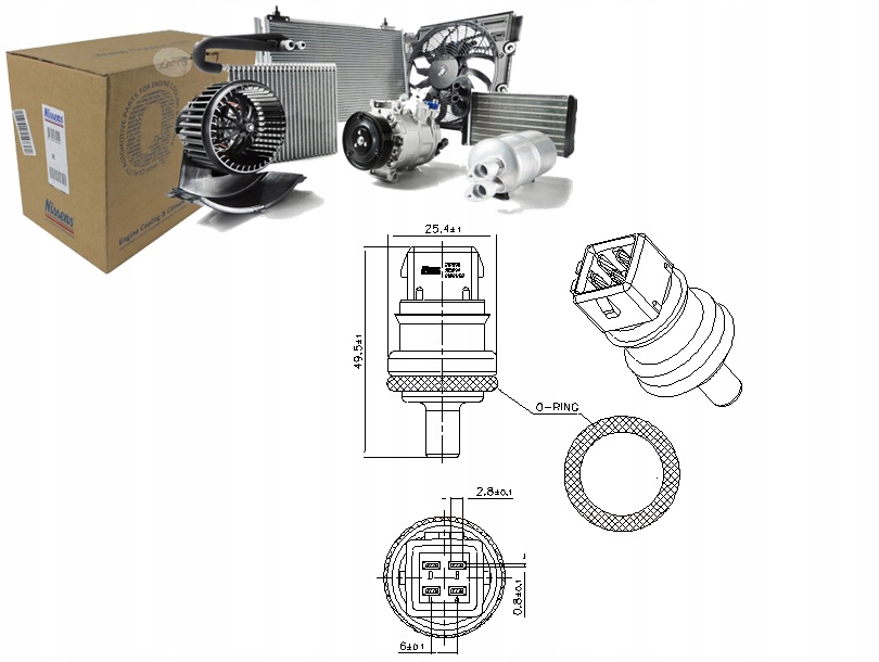 фото №14, Nissens 207090 датчик, температура рідина охолоджуючий