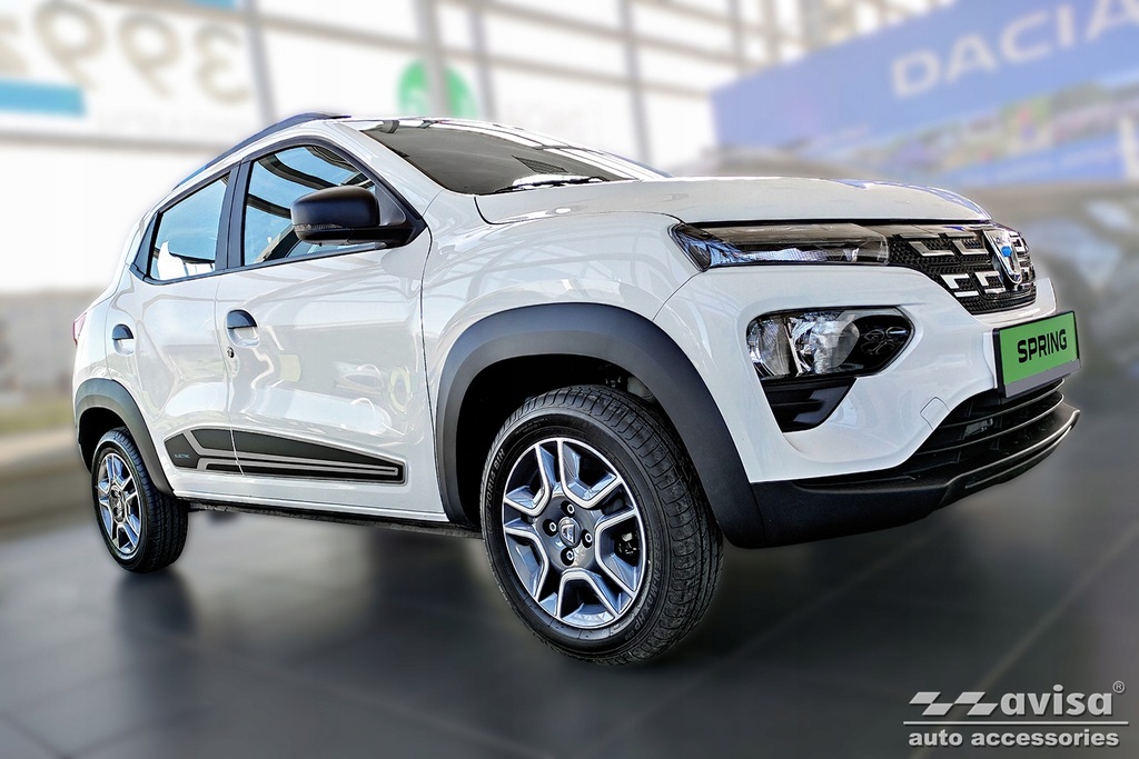фото №10, Dacia spring хетчбек 5d молдинг сталевий накладка na бампер задня