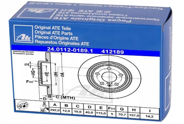 Купити Гальмівні диски гальмівні задня ate do opel ampera ev 150