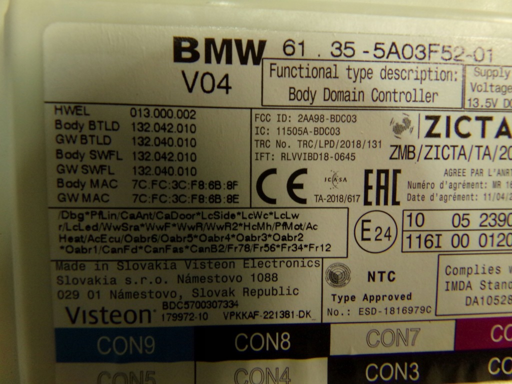 Bmw serii g блок керування модуль bdc Доставка