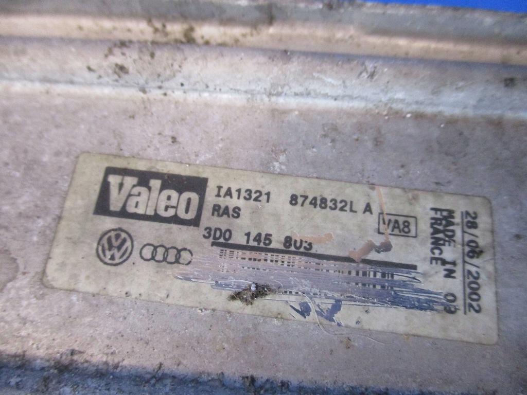 фото №7, Интеркулер vw phaeton 5.0 tdi 3d0145803