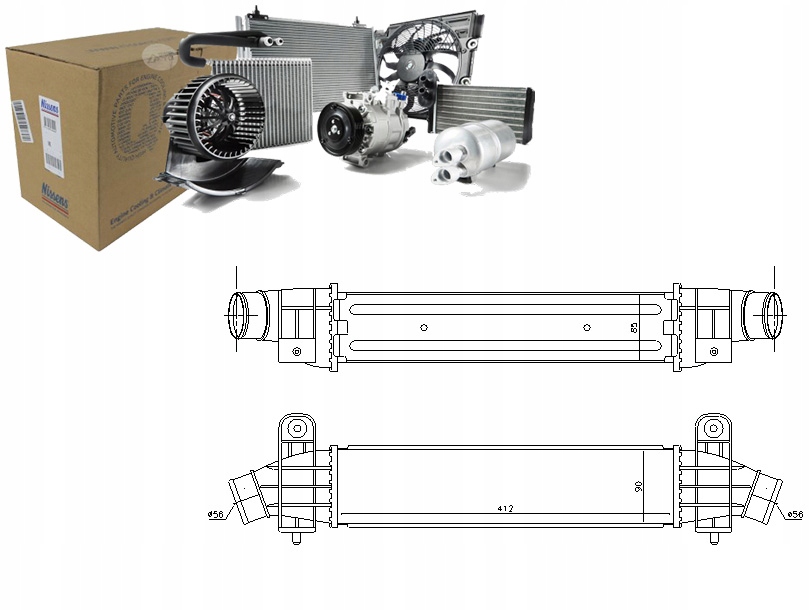 Купити Nissens інтеркулер ford mondeo 3 2.0d/2.2d 10.0