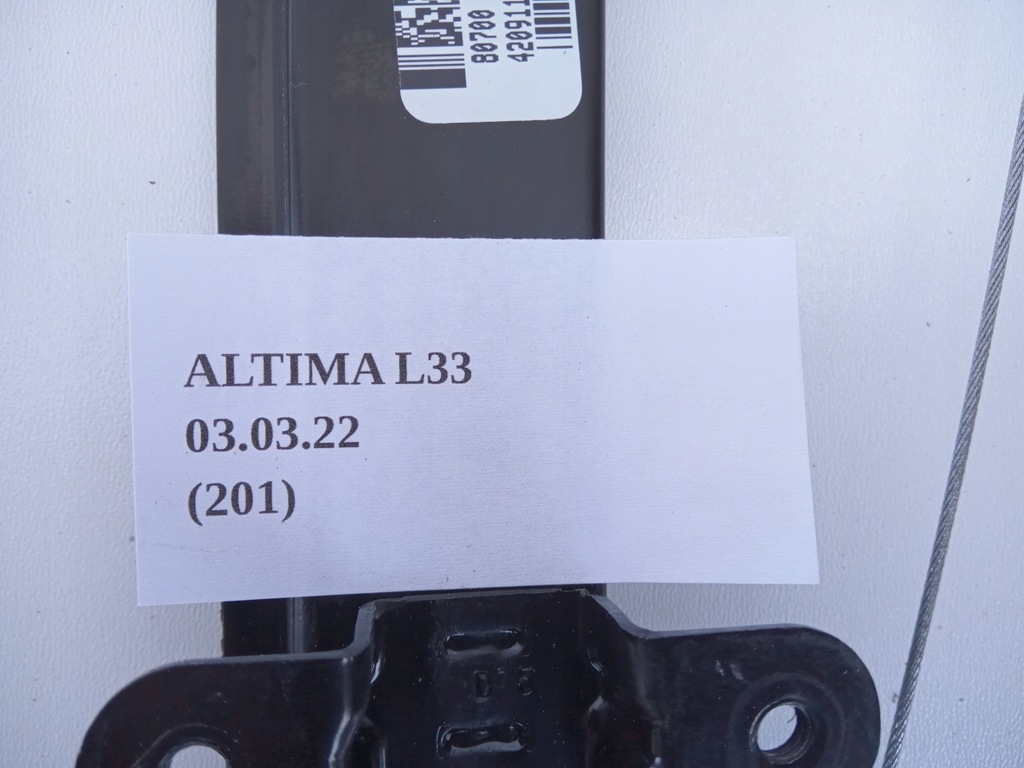 фото №7, Механизм стекло правый перед nissan altima l33