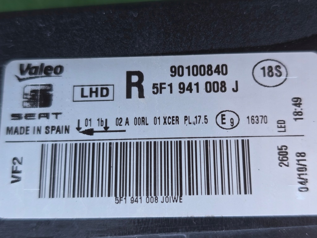 фото №5, Seat leon 3 iii lift 5f1 full led лампа передня