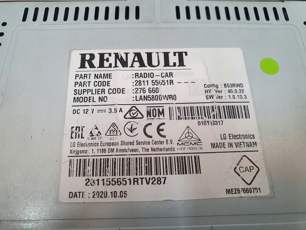 фото №6, Радио cd mp3 dacia duster 2 ii nowe 281155651r