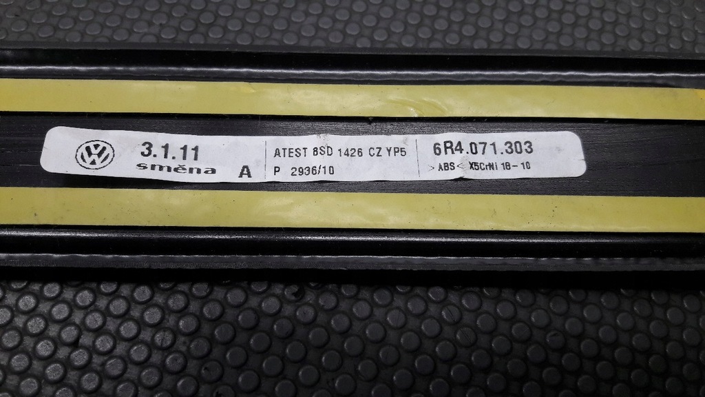 фото №10, 6r4071303 молдинг порог правый перед vw polo v