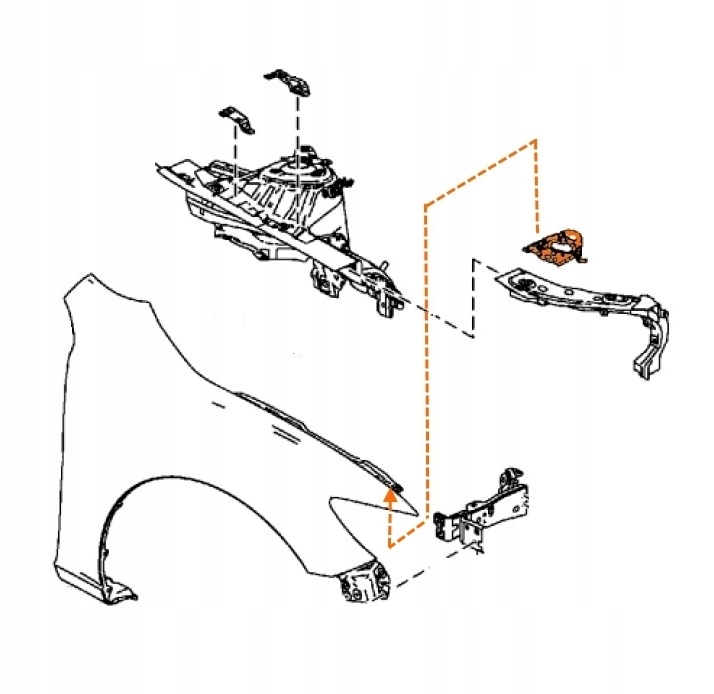 фото №8, Кронштейн крыла перед правый задний mazda 6 gj оригинал