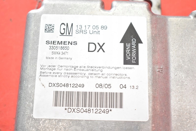 фото №7, Модуль датчик подушка безопасности подушек 13170589 opel signum 03-05