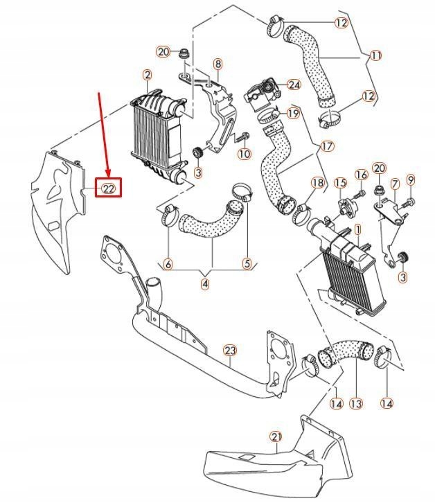 фото №13, Audi a4 b7 права радіатор повітря