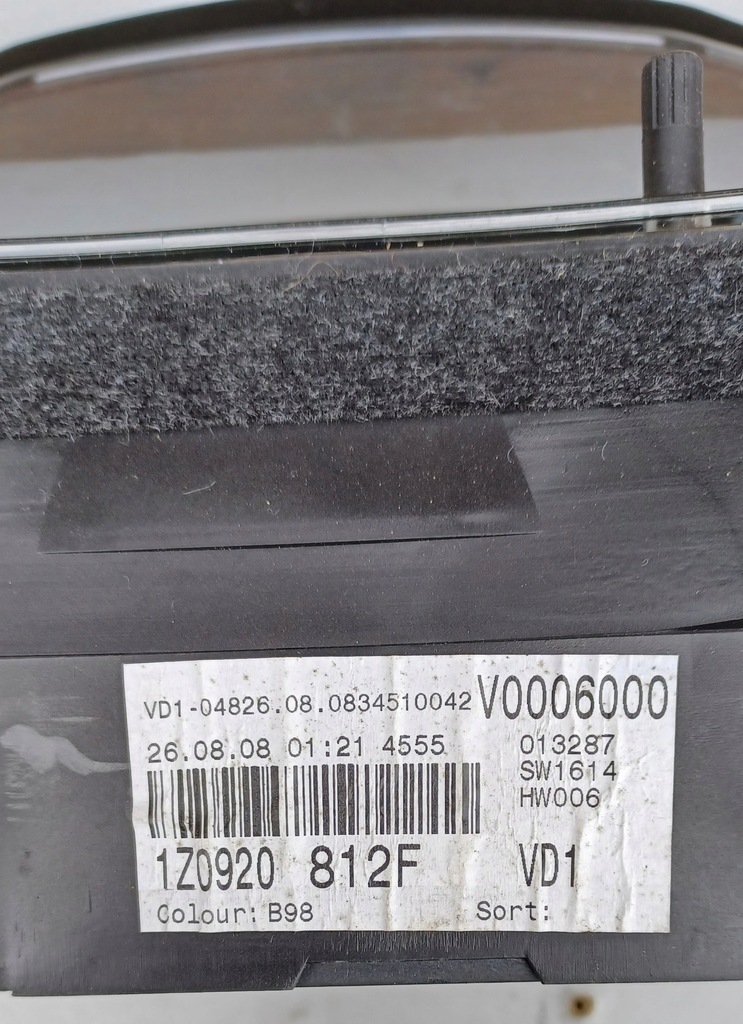 фото №5, Счетчик приборы skoda octavia ii 1z0920812f europa