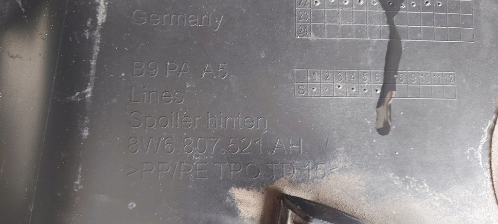 фото №15, Audi a5 8w6 s5 s-line lift бампер задній задня спойлер хром