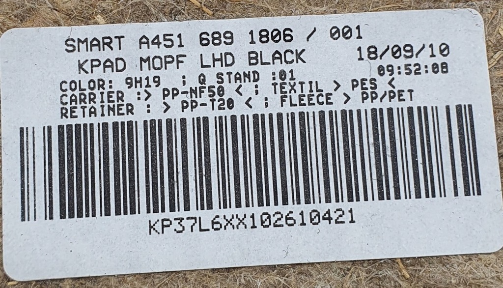 фото №7, Захист панелі консолі smart fortwo ii 451 a4516891806