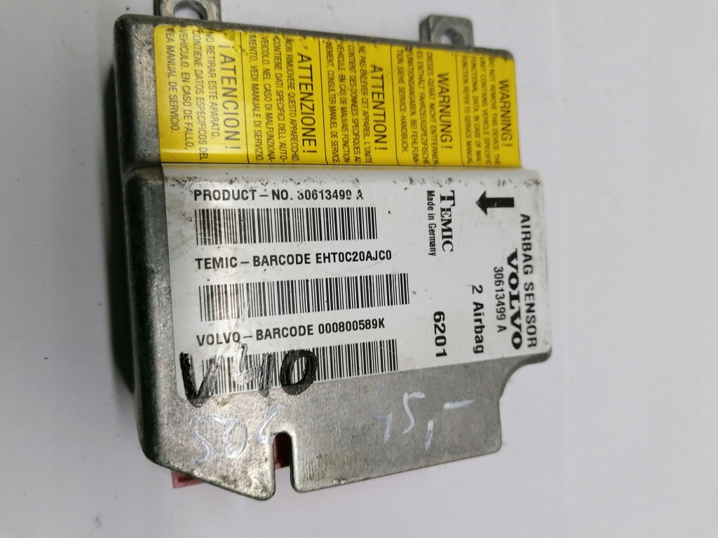 фото №1, Модуль датчик подушка безопасности 30613499a volvo v40 i 99-00