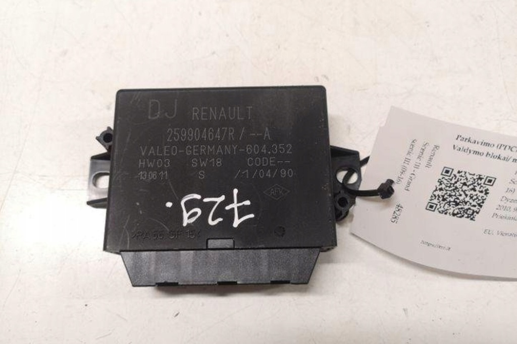 фото №3, Модуль pdc renault grand scénic iii jz0/1_ 259904647r 1.9l дизель 96kw
